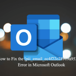 Error in Microsoft Outlook